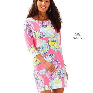 Lilly Pulitzer Marlowe Swept By The Tides Flower Seashell Dress Size XS